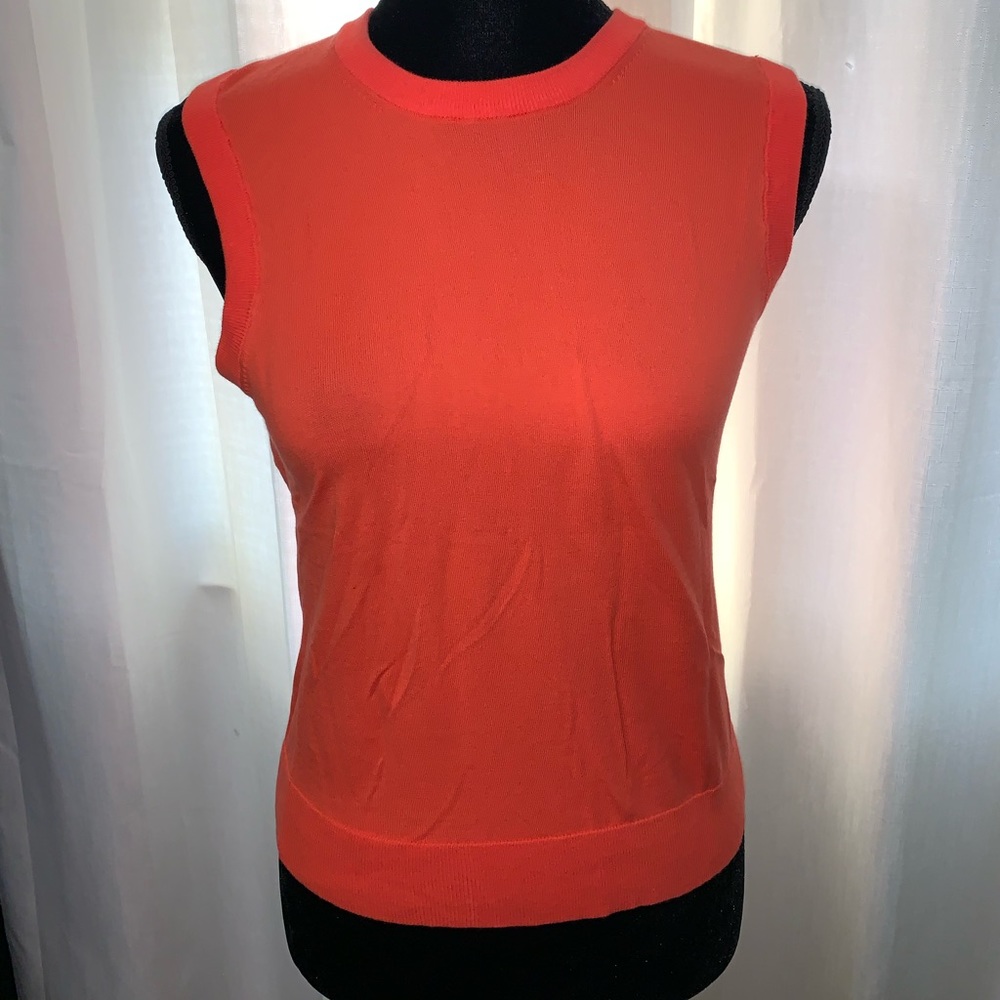 J.Crew Orange Knit Vest size medium